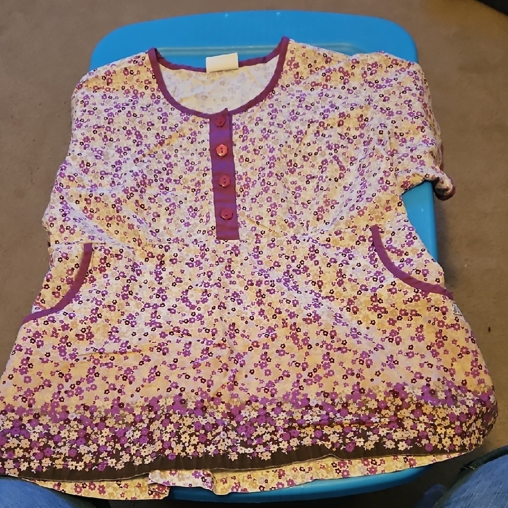 UA Scrubs Floral Top - Purple